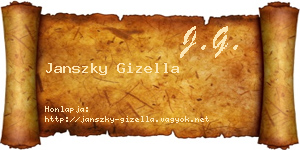 Janszky Gizella névjegykártya